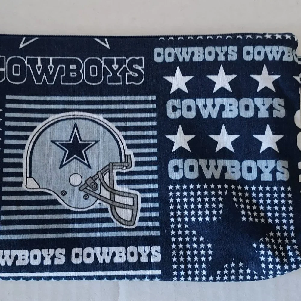 Dallas cowboys pencil case. Zippered pounch cosmetic case, organizing pounch